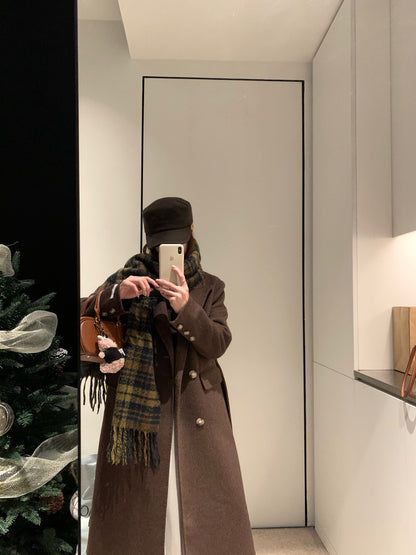 // 100%羊毛經典雙排扣手工外套