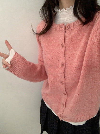 // 100%羊毛混點圓領CD