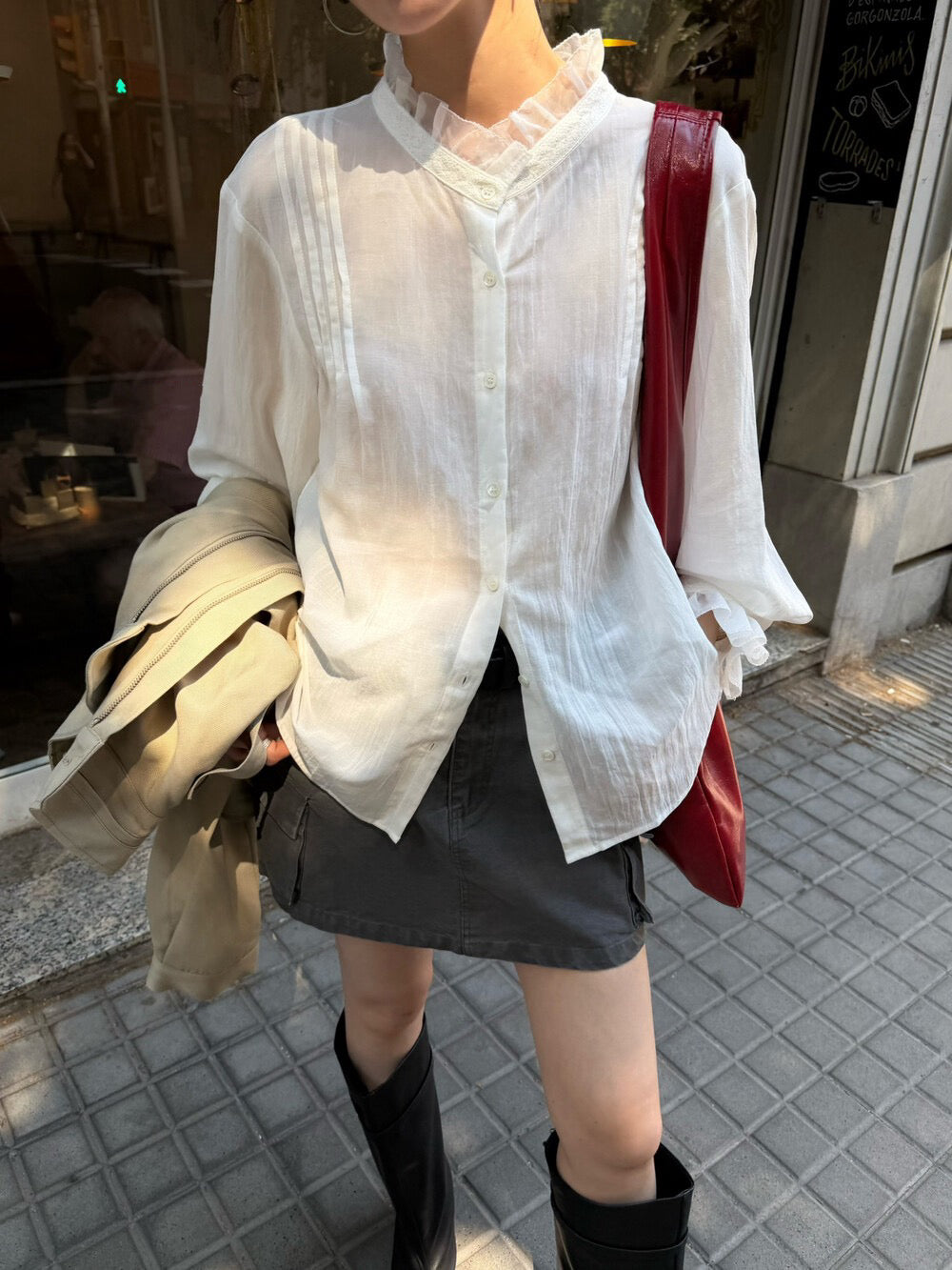 B23 / 法式復古lace邊lyocell料BL