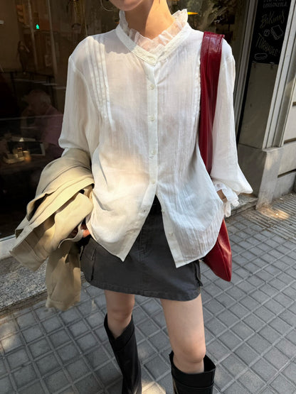 B23 / 法式復古lace邊lyocell料BL
