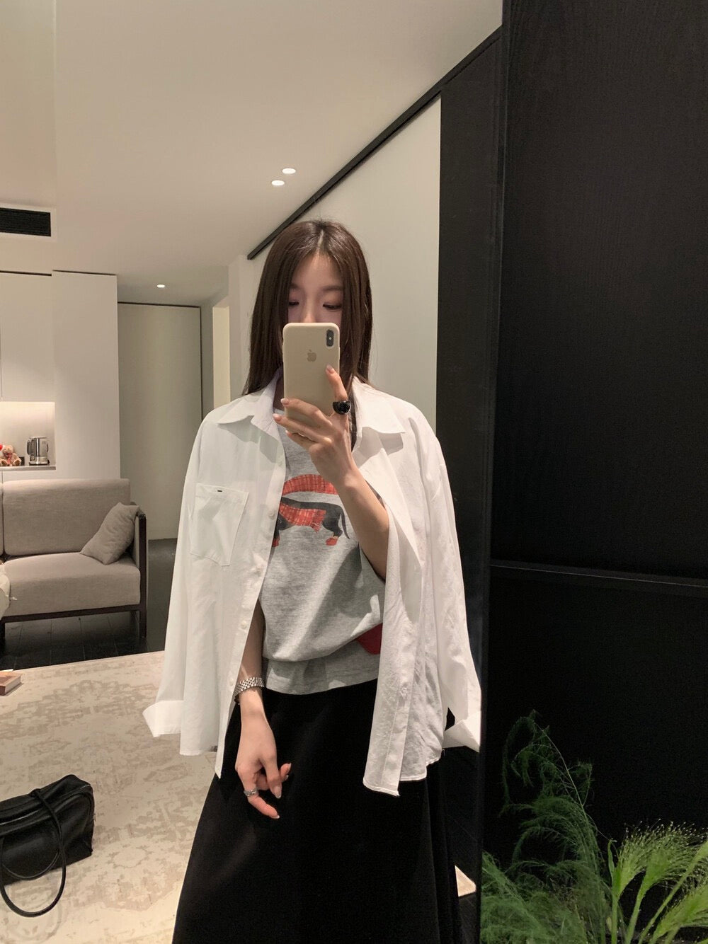 🦩 春天必入前短後長口袋恤衫
