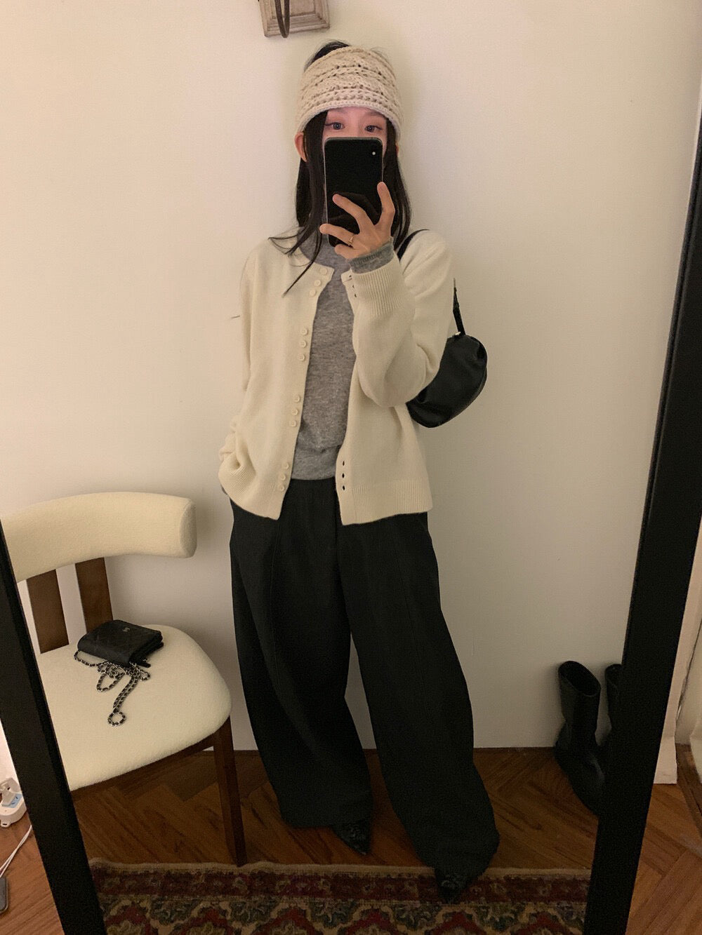 // 設計感特別鈕扣設計100%wool靚色CD