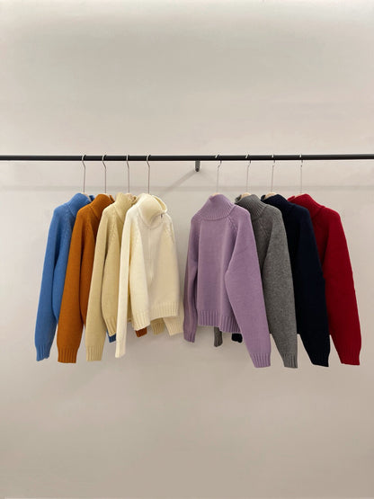 // 超韓直坑紋立領上下拉鍊CD