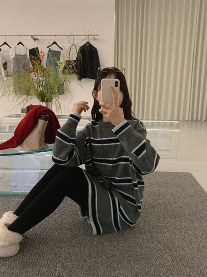 // 慵懶免配搭毛衣+短裙套裝