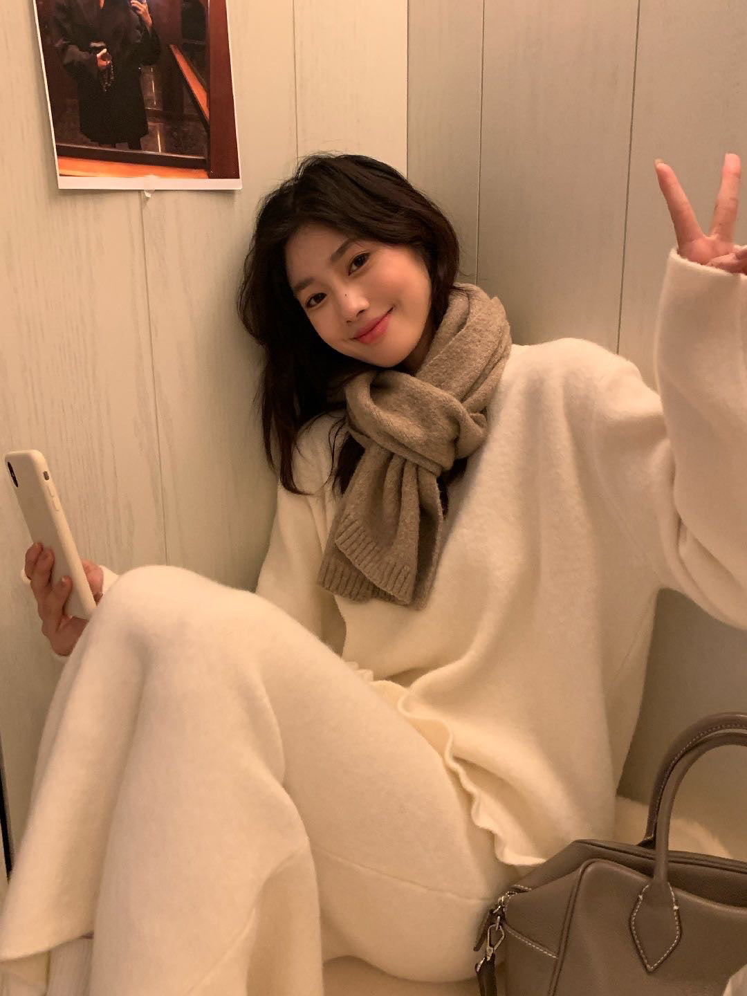 // 木耳邊衣擺NT+直筒裙套裝