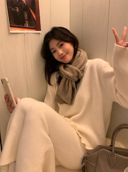 // 木耳邊衣擺NT+直筒裙套裝