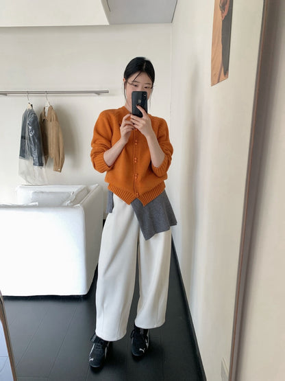 // 設計感交叉領帶double鈕扣CD