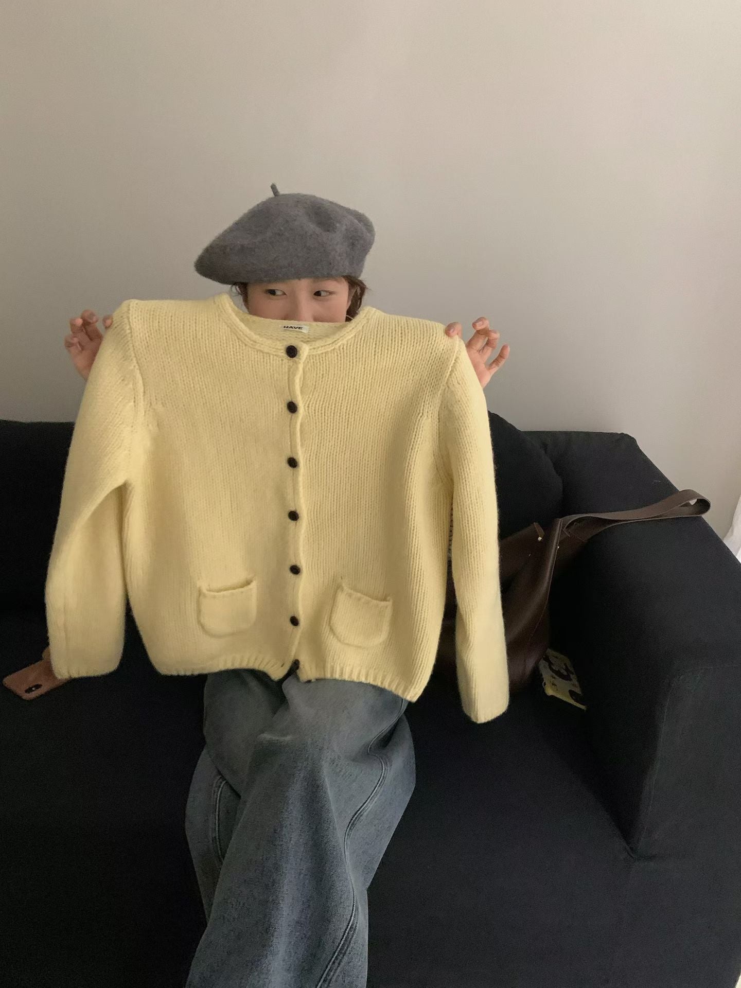 // 100%羊毛可愛弧邊小口袋CD