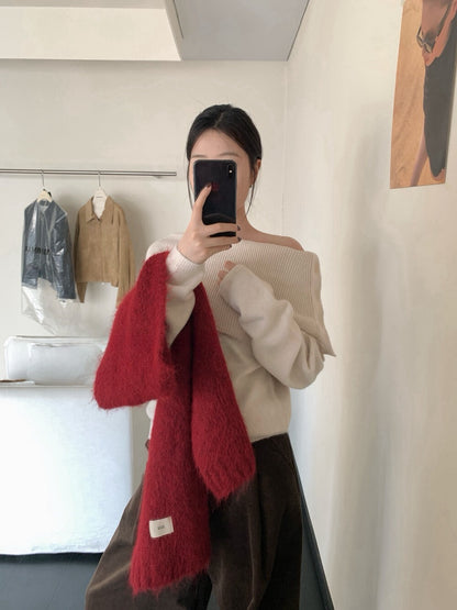 // 設計感側鈕扣雙層領一字領NT