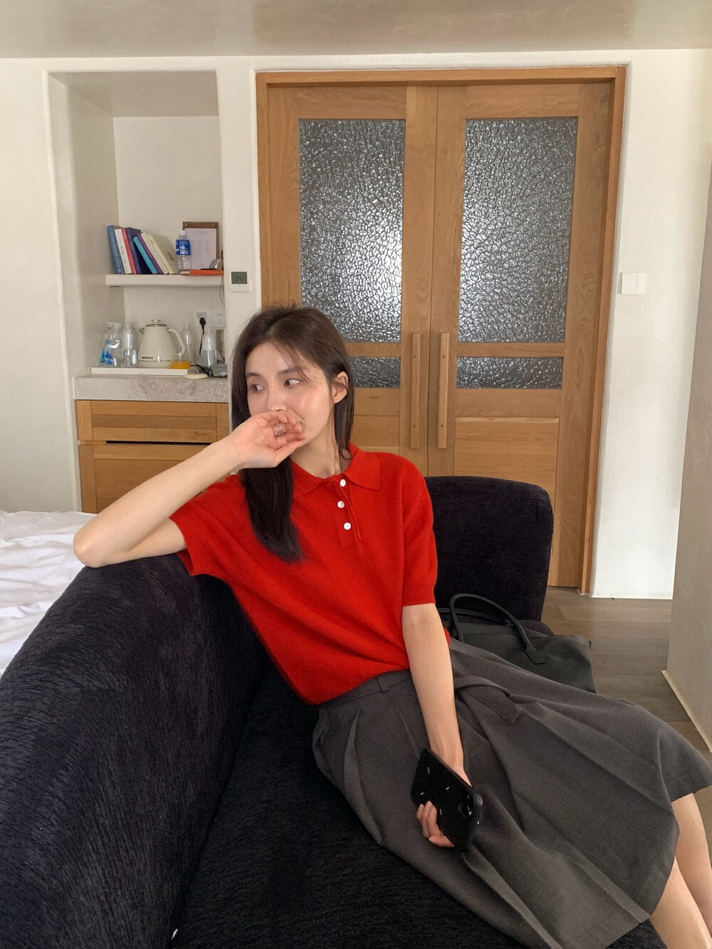 🧈 超美肌理感polo短袖針織
