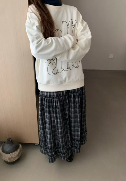 // 超大字母寬鬆版型衛衣