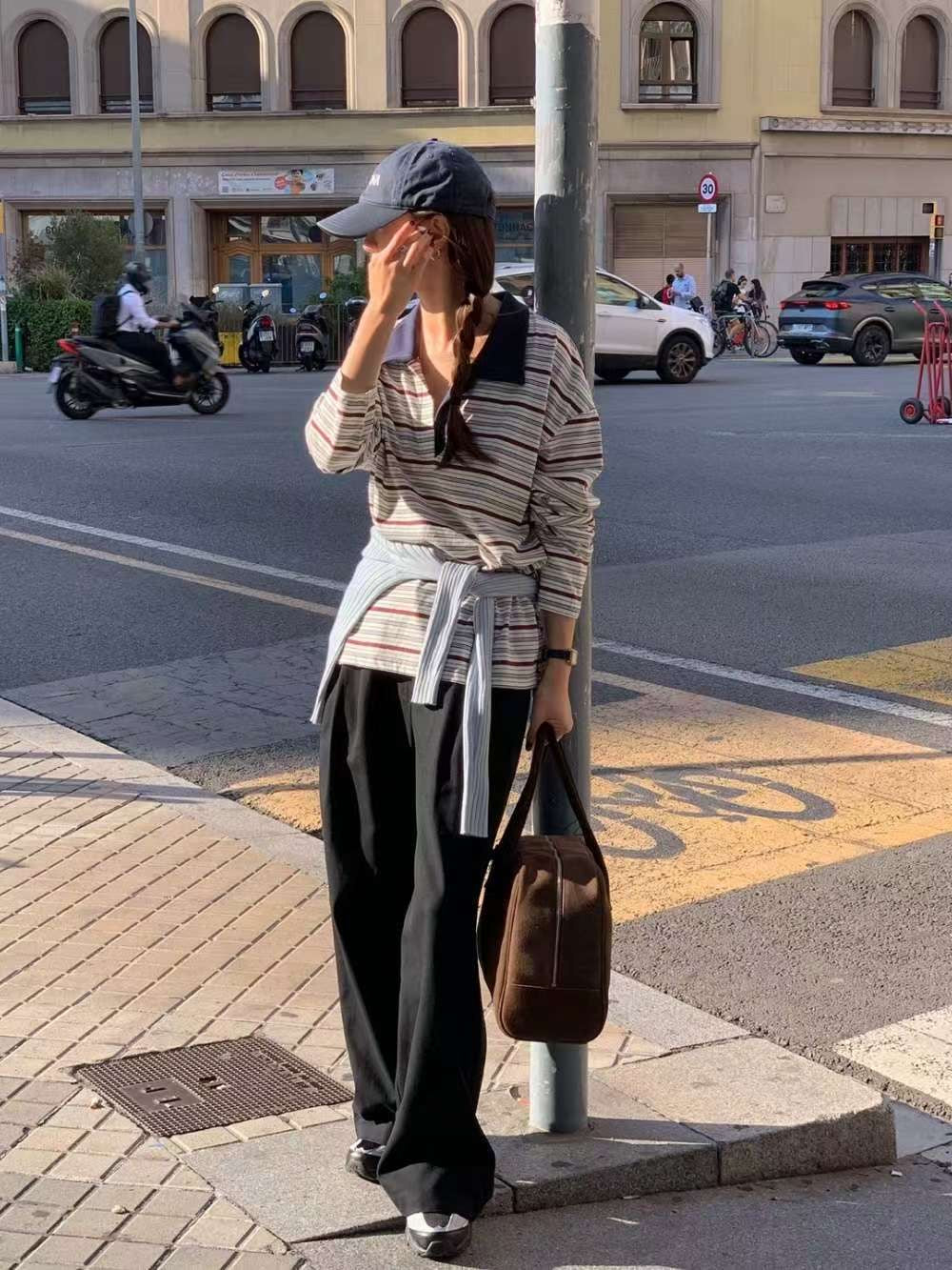 // 大腿位壓褶遮肉全長褲