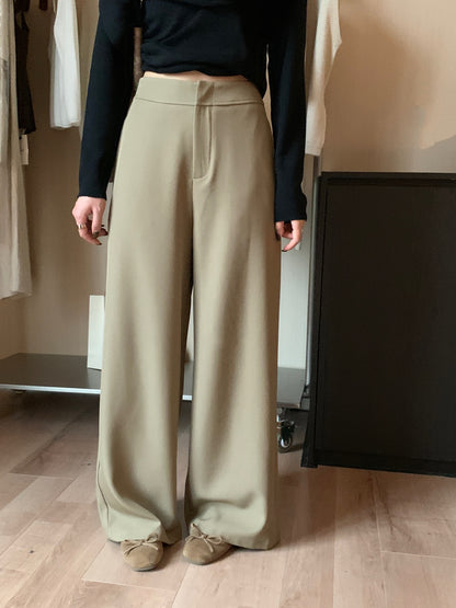 (現貨) // 超顯腿直光版垂感西褲