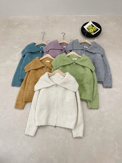 // 10%羊毛圈圈絨大翻領CD