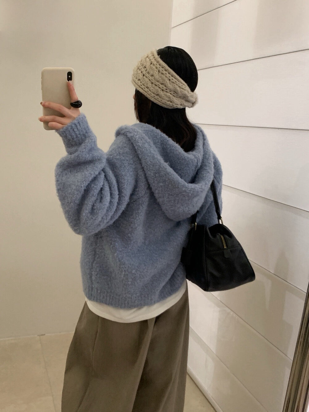 // 超軟糯圈圈羊毛連帽拉鍊CD