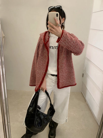 // 超軟糯包邊連帽間條CD