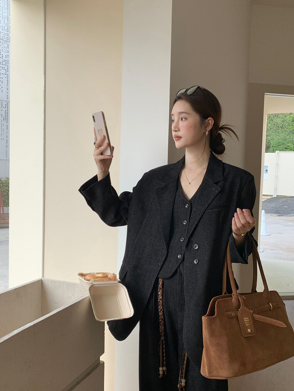 // 超美雪尼爾絨馬甲+褲+外套SET(外套可分開單買)