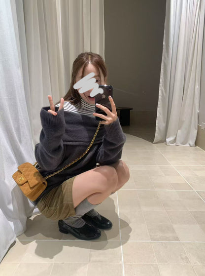 // 溫柔小性感一字領親膚NT