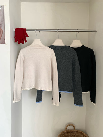 // 精緻鈕扣拼接百褶邊口袋軟糯CD