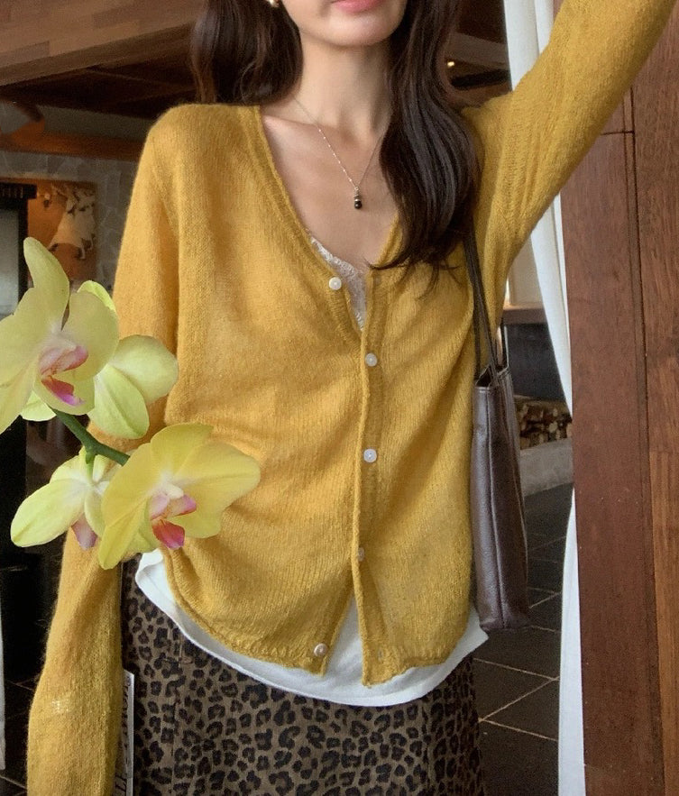 C32 / 簡約氣質V領針織外套(12%merino wool)