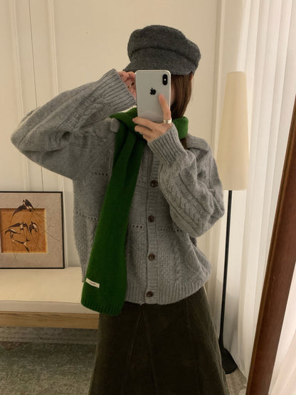 // 100%羊毛超美織紋翻領CD