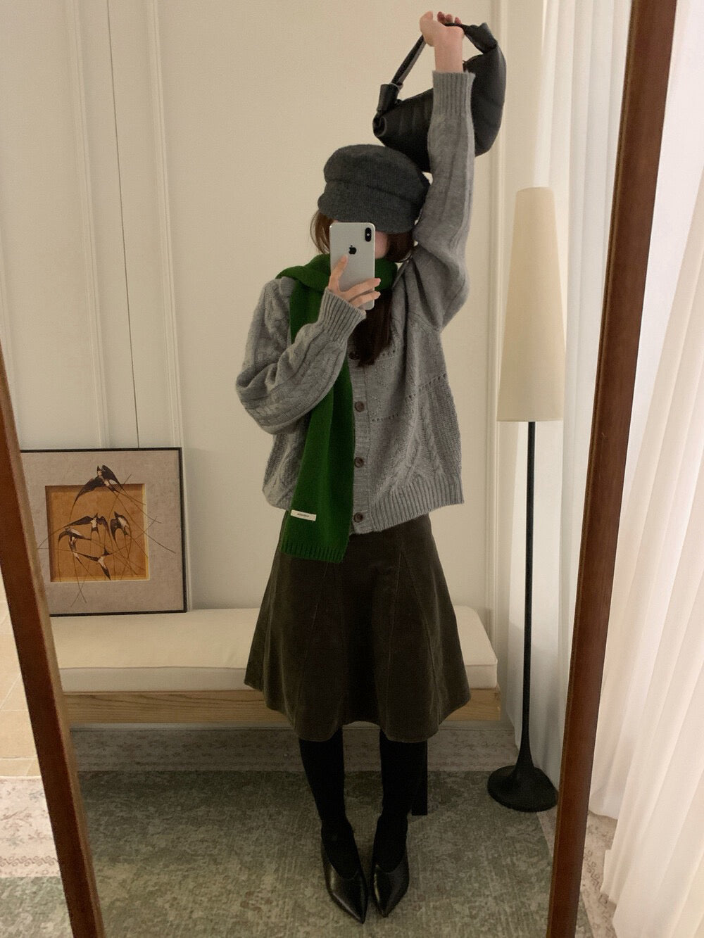 // 100%羊毛超美織紋翻領CD