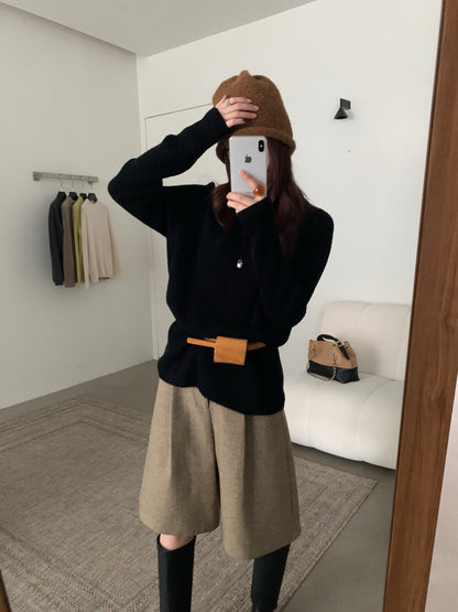 // 100%羊毛軟糯親膚半領坑紋NT