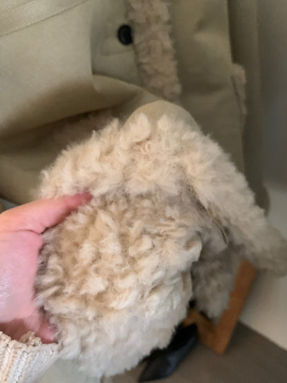 // 性價比極高皮毛一體羊羔毛麂皮外套