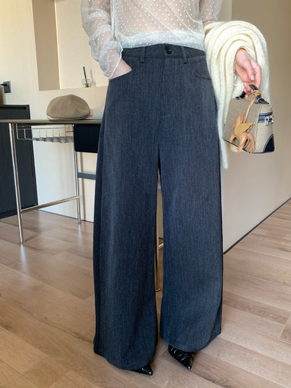 // 簡約淨版挺身全長西褲