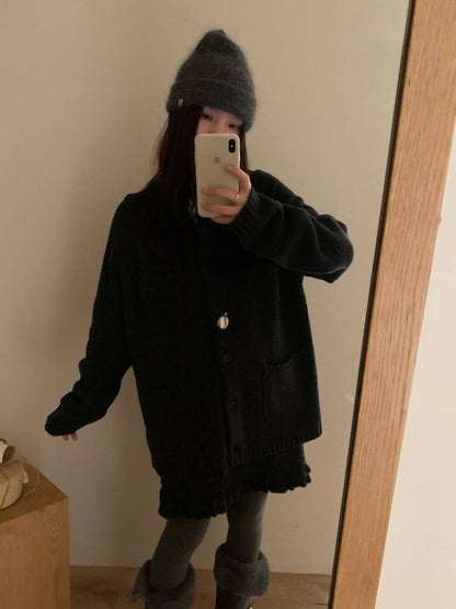 /// 100%羊毛多口袋設計慵懶感中長CD