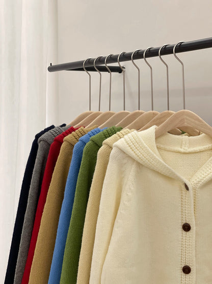 // 八色織紋邊連帽冷外套