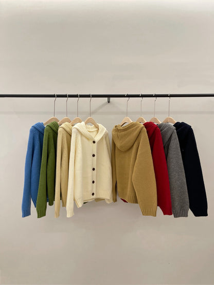 // 八色織紋邊連帽冷外套