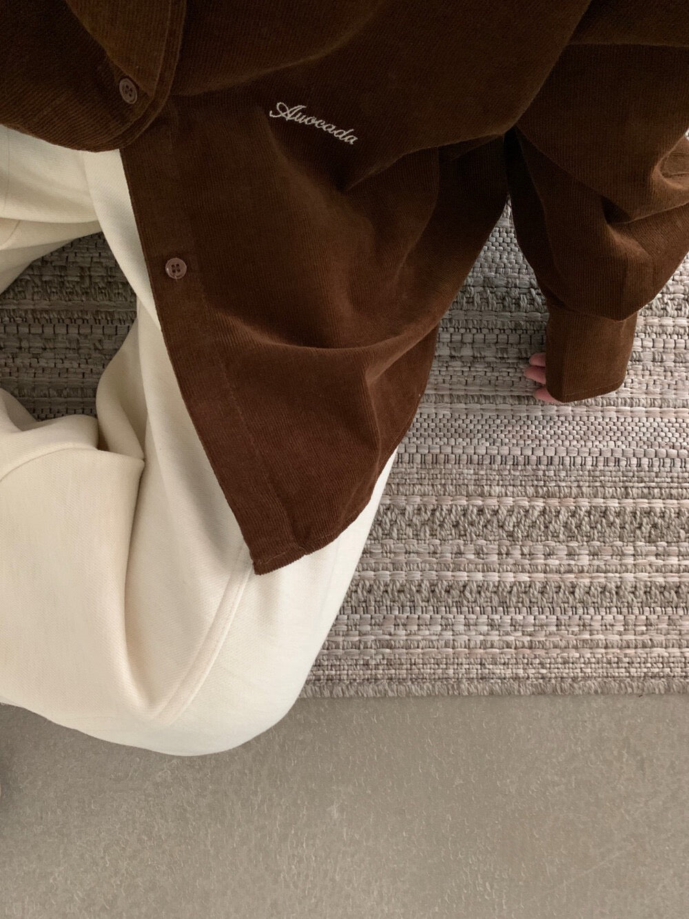 // 高質刺繡字燈芯絨SH