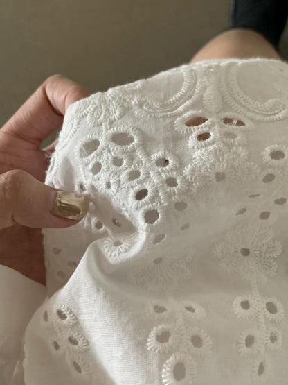 // 精緻鈎花刺繡綁帶BL+中裙套裝