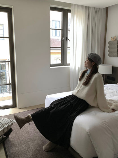 // 6%綿羊毛慵懶圓包扣CD(連單肩袋)