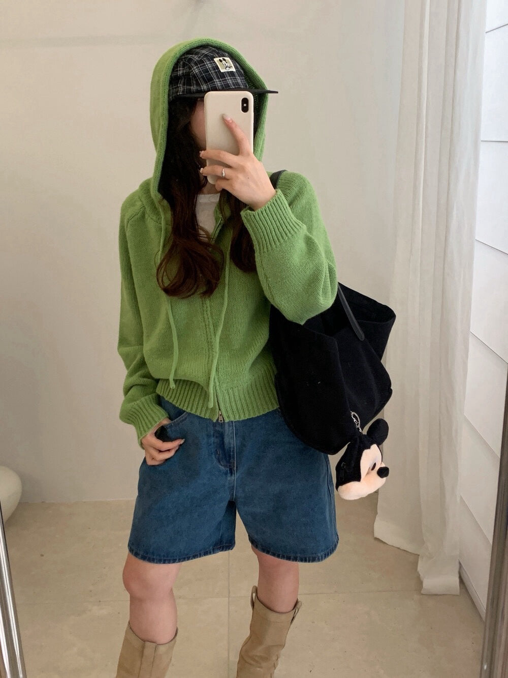 // 軟糯感20%羊毛上下拉鍊連帽CD