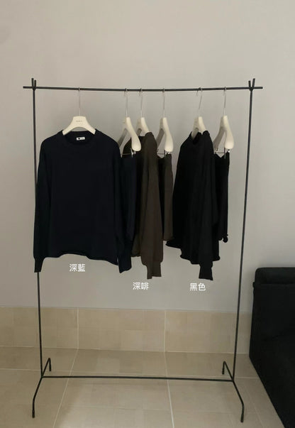 // 慵懶感毛衣+短褲套裝