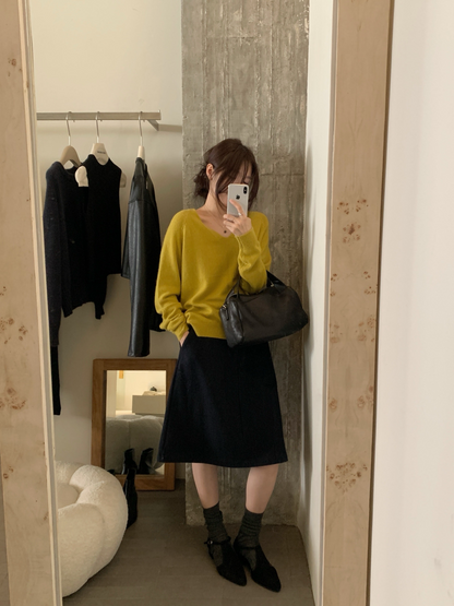 // 超高質raccoon V領毛衣