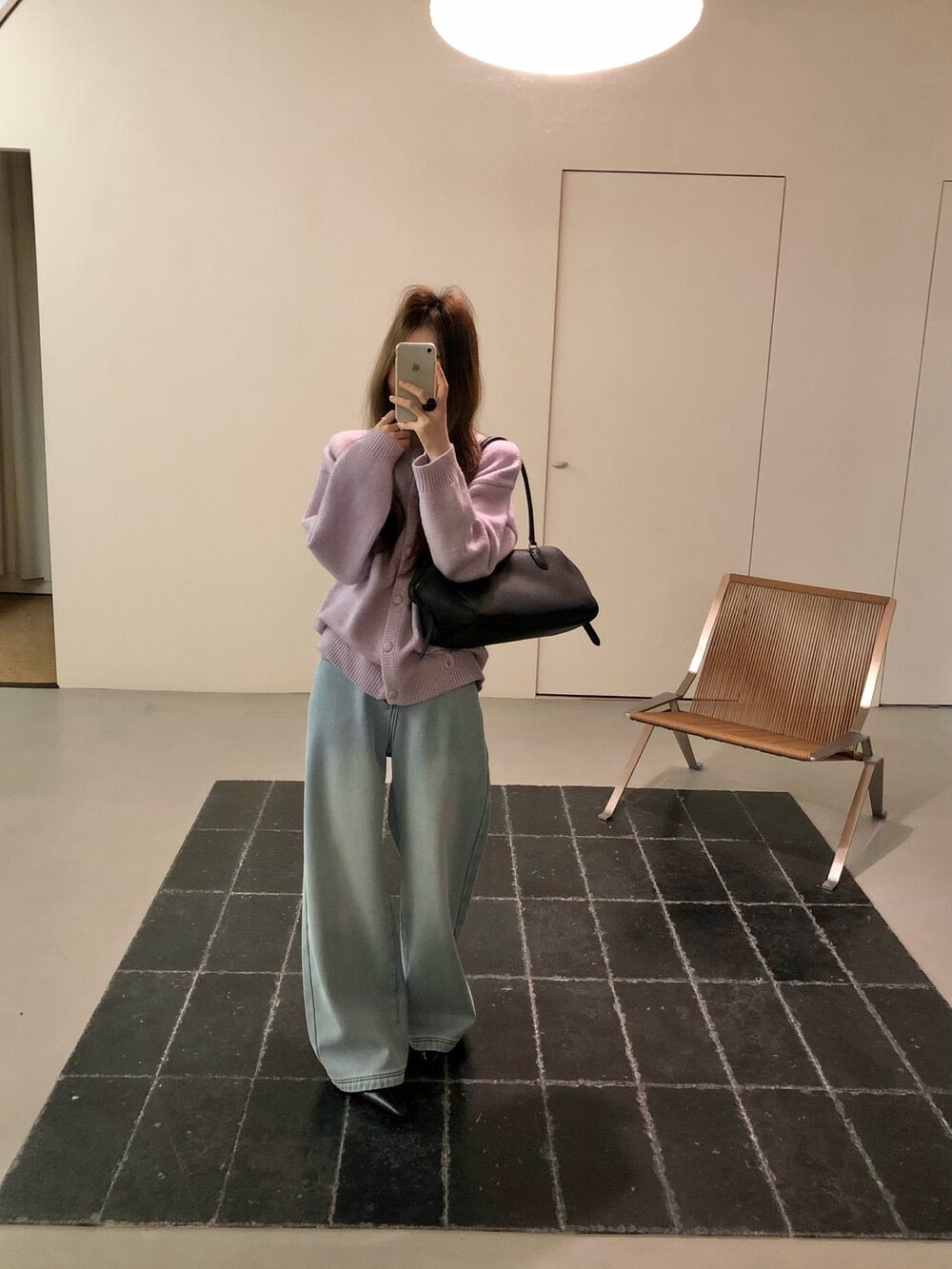 // 口袋位小details加絨全長牛仔褲