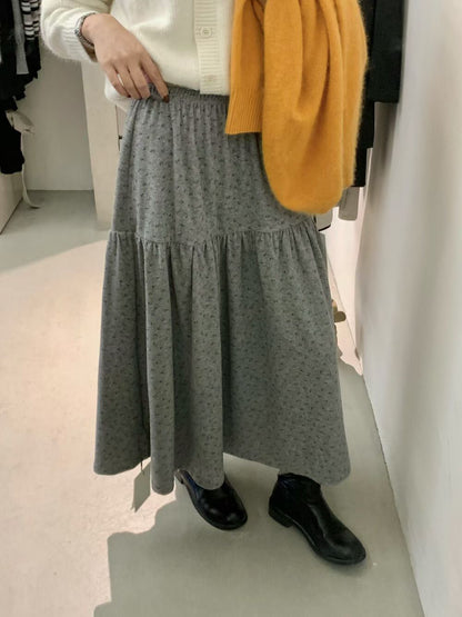 // 絨感小碎花蛋糕中裙