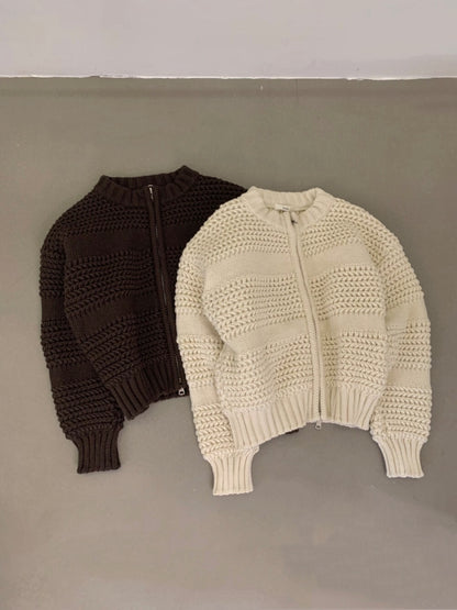 // 粗棒針特別織紋拉鍊CD