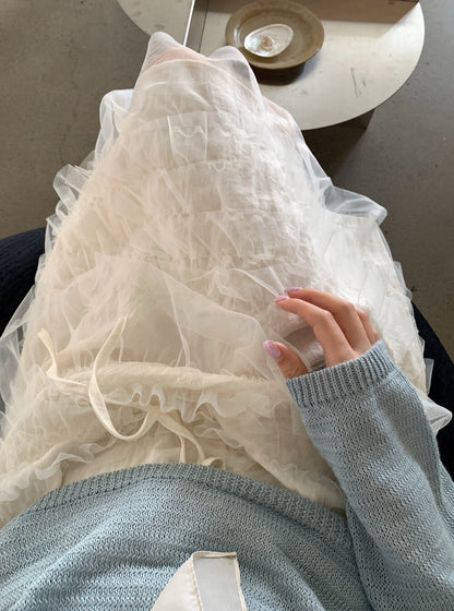 🌷 極美層層lace中裙