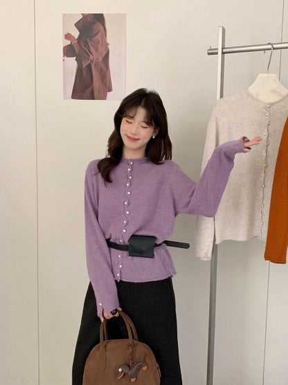 // 小心思波浪珍珠鈕軟糯CD