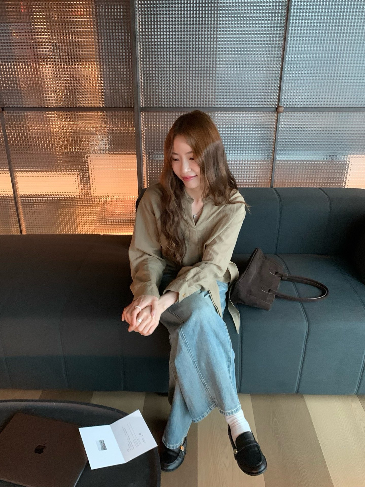 // lyocell混麻超高質綁結恤衫