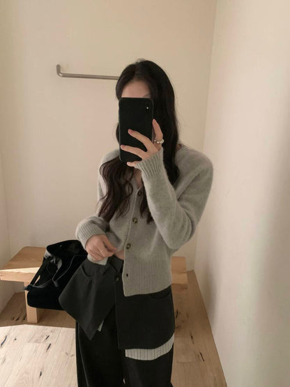 // 40%wool高品質v領開胸CD