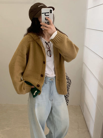 // 八色織紋邊連帽冷外套