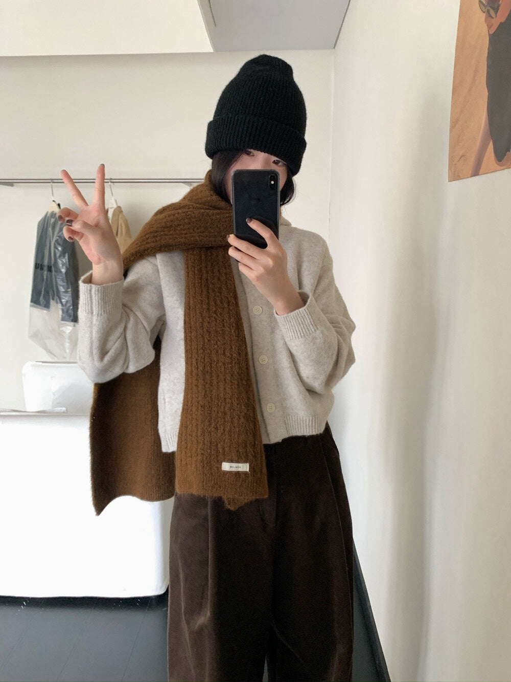 // 30%羊毛軟糯排扣連帽外套