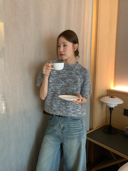 // 10%wool超軟糯混針短袖NT