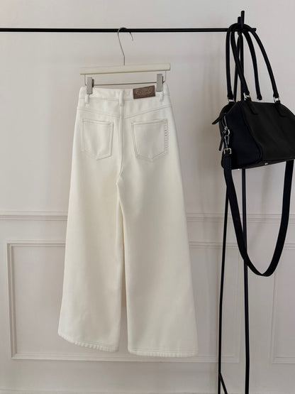 // 口袋位小details加絨全長牛仔褲