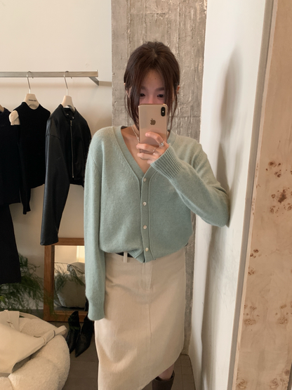 // 超soft兔絨V領CD